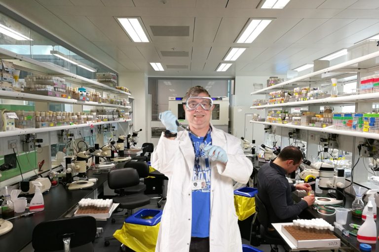 Doctor photo shoot in pharmacy